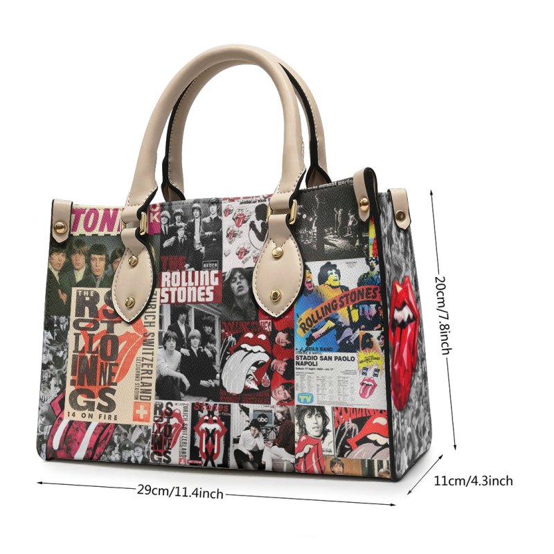 ANHNV3307 Leather handbag The Rolling Stones 05 The Rolling Stones Premium Leather Lady HandBag IFDDLHB0012 Idea Fanatic