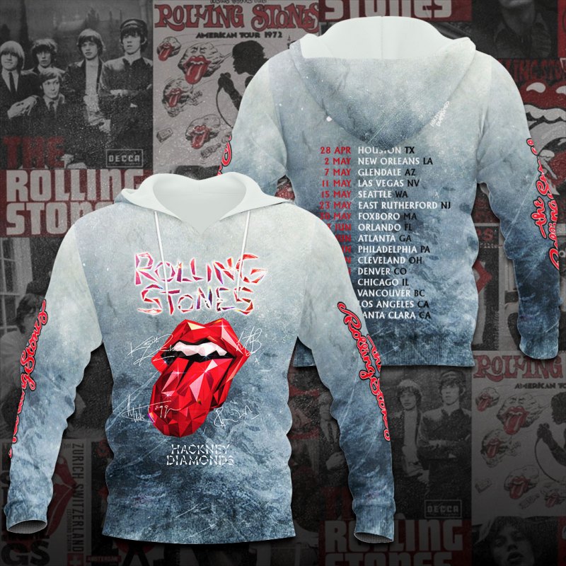 ANHNV3330 Hoodie The Rolling Stones The Rolling Stones Combo 3D Apparels IFDDCLEC0088 Idea Fanatic