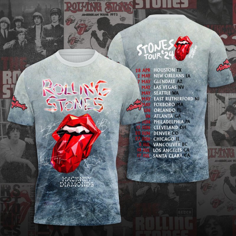 ANHNV3330 Tshirt The Rolling Stones The Rolling Stones Combo 3D Apparels IFDDCLEC0088 Idea Fanatic