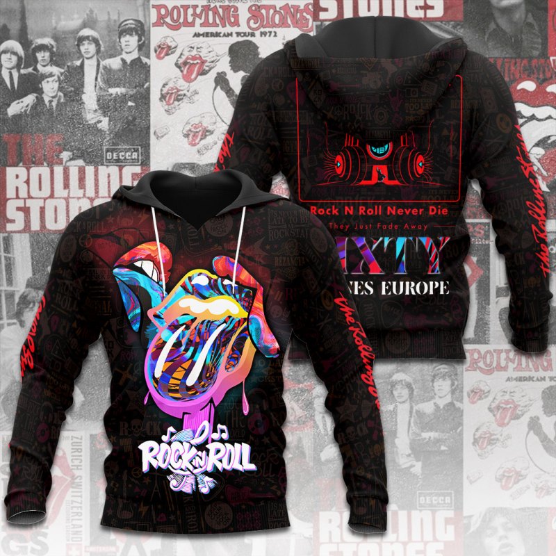 ANHNV3331 Hoodie The Rolling Stones The Rolling Stones Combo 3D Apparels IFDDCLEC0087 Idea Fanatic