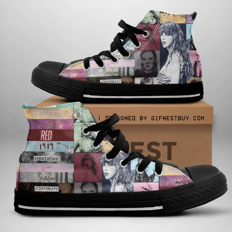 ANHNV3365 Canvas high top Taylor Swift 02 Taylor Swift Premium High Top Canvas Shoes IFDDHTCS0031 Idea Fanatic