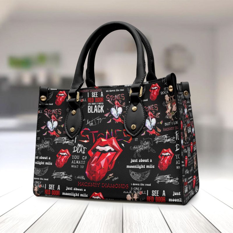 ANHNV3487 Leather handbag The Rolling Stones 01 The Rolling Stones Premium Leather Lady HandBag IFDDLHB0003 Idea Fanatic