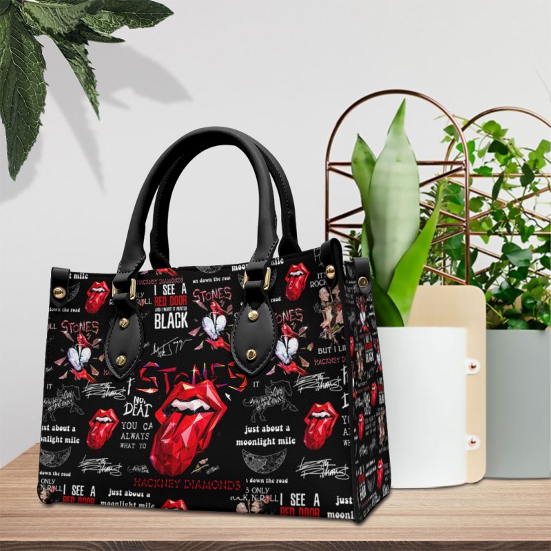 ANHNV3487 Leather handbag The Rolling Stones 02 The Rolling Stones Premium Leather Lady HandBag IFDDLHB0003 Idea Fanatic