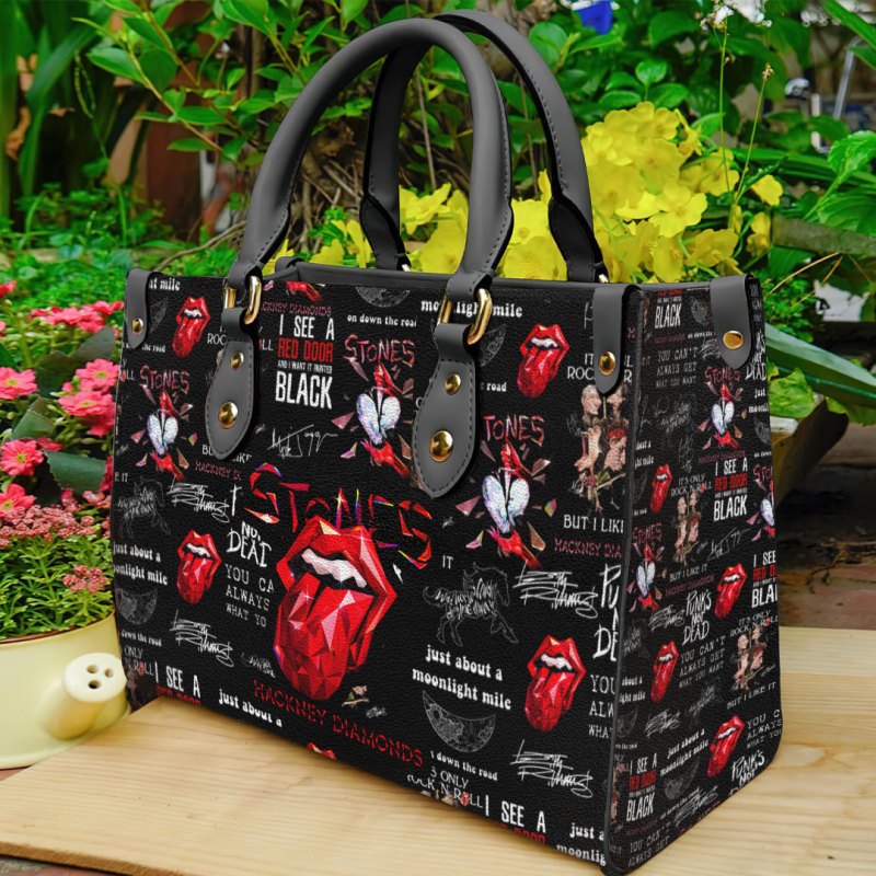 ANHNV3487 Leather handbag The Rolling Stones 03 The Rolling Stones Premium Leather Lady HandBag IFDDLHB0003 Idea Fanatic