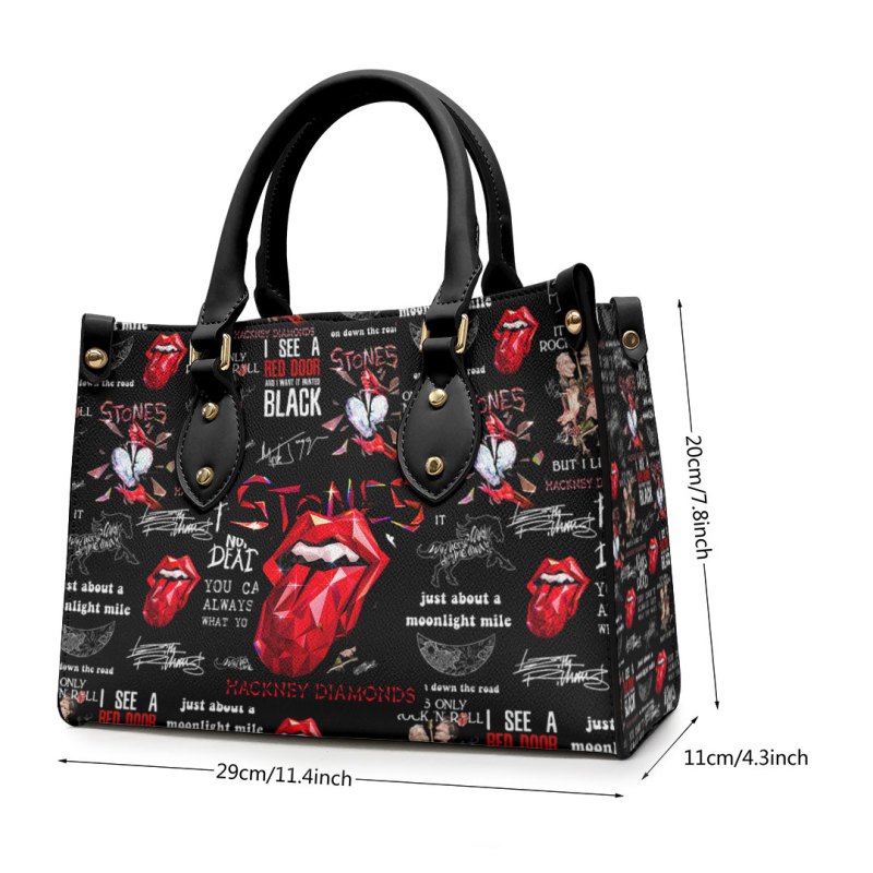 ANHNV3487 Leather handbag The Rolling Stones 04 The Rolling Stones Premium Leather Lady HandBag IFDDLHB0003 Idea Fanatic