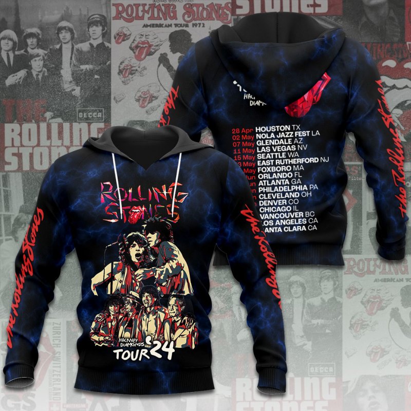 ANHNV3504 Hoodie The Rolling Stones The Rolling Stones Combo 3D Apparels IFDDCLEC0013 Idea Fanatic