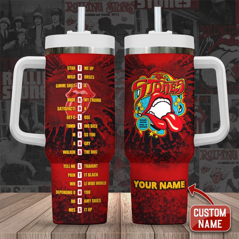 ANHNV3584 Stanley Cup 40oz The Rolling Stones 01 The Rolling Stones Personalized 40oz Stanley Tumbler IFDD40OZ0143 Idea Fanatic