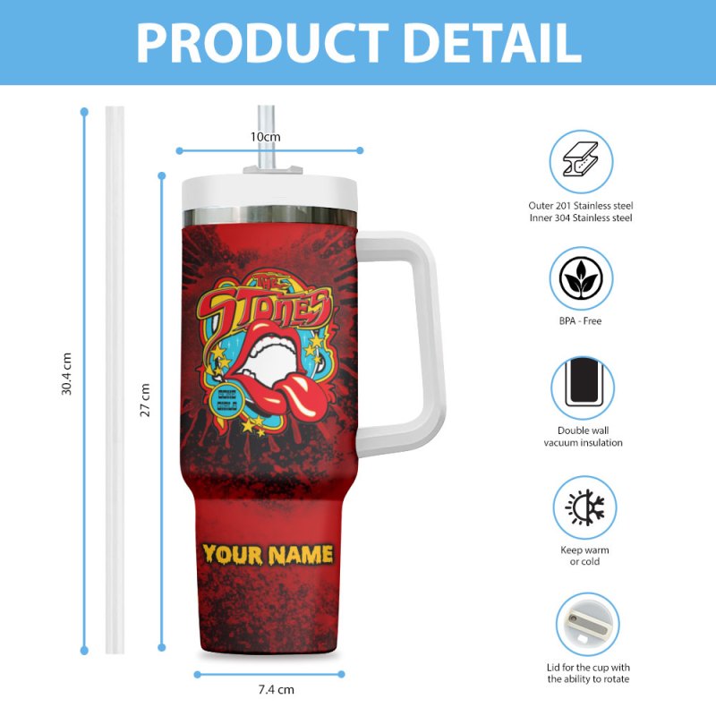 ANHNV3584 Stanley Cup 40oz The Rolling Stones 02 The Rolling Stones Personalized 40oz Stanley Tumbler IFDD40OZ0143 Idea Fanatic