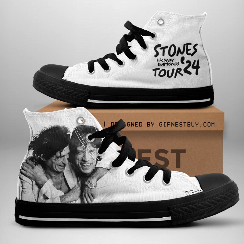 ANHNV3623 High top Canvas Shoes The Rolling Stones 01 The Rolling Stones Premium High Top Canvas Shoes IFDDHTCS0003 Idea Fanatic