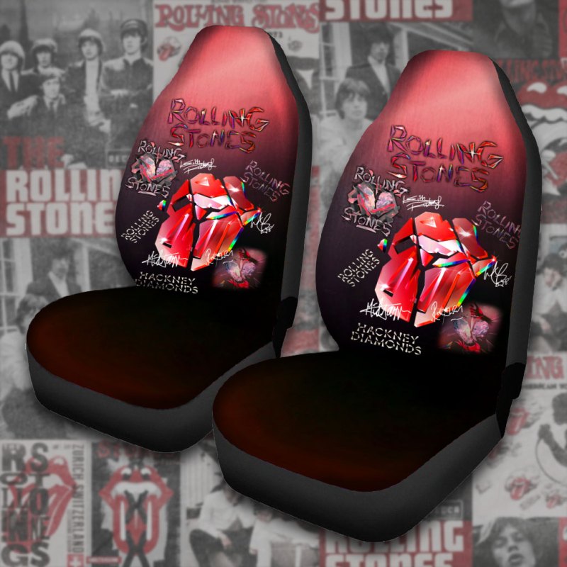 ANHNV3674 Car Seat Cover The Rolling Stones 02 The Rolling Stones 2PCS Car Seat Cover IFDDCSC0002 Idea Fanatic