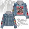 ANHNV3699c The Rolling Stones Premium Hooded Denim Jacket IFDDHDJ0002 Idea Fanatic