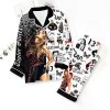 ANHNV3714 Button Down Pajamas Set Taylor Swift 01 1 Taylor Swift Premium Button Down Pajamas Set IFDDBDP0022 Idea Fanatic