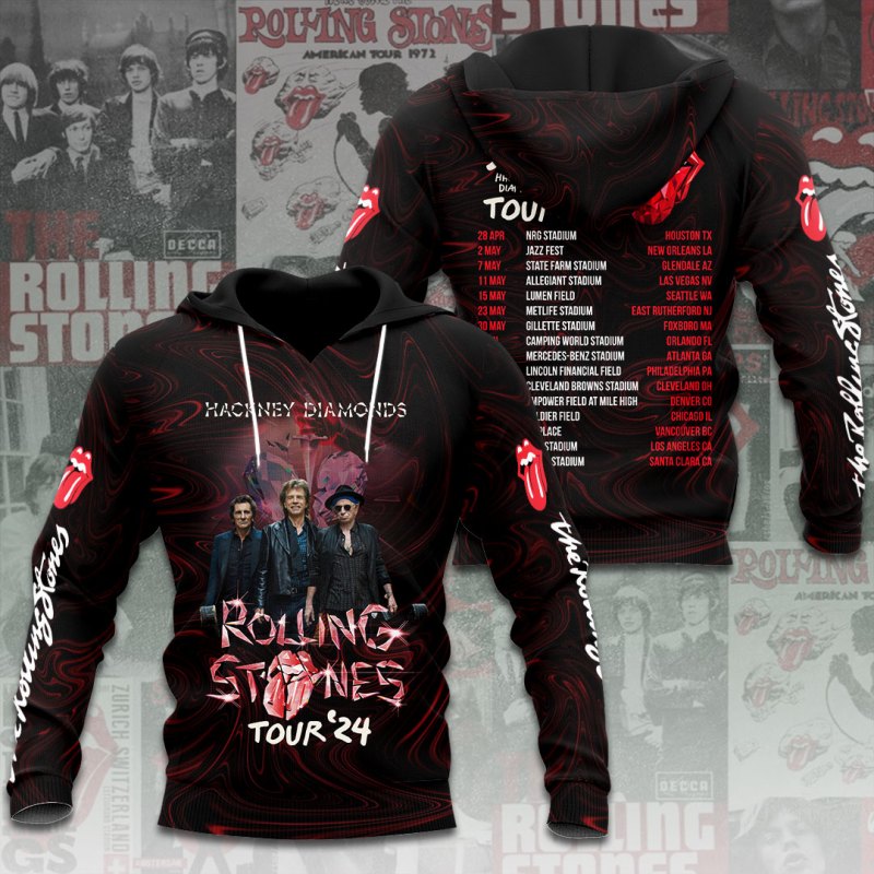 ANHNV3724 Hoodie The Rolling Stones The Rolling Stones Combo 3D Apparels IFDDCLEC0018 Idea Fanatic