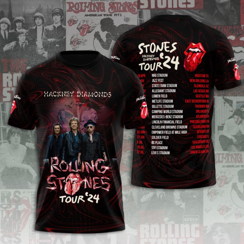 ANHNV3724 Tshirt The Rolling Stones The Rolling Stones Combo 3D Apparels IFDDCLEC0018 Idea Fanatic