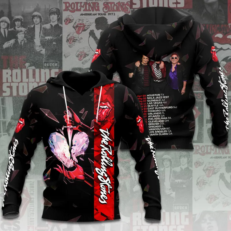 ANHNV3875 Hoodie The Rolling Stones The Rolling Stones Combo 3D Apparels IFDDCLEC0030 Idea Fanatic