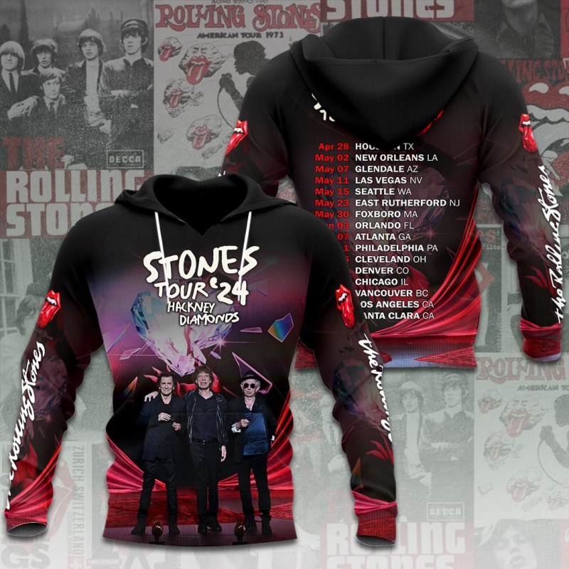 ANHNV3876 Hoodie The Rolling Stones The Rolling Stones Combo 3D Apparels IFDDCLEC0031 Idea Fanatic