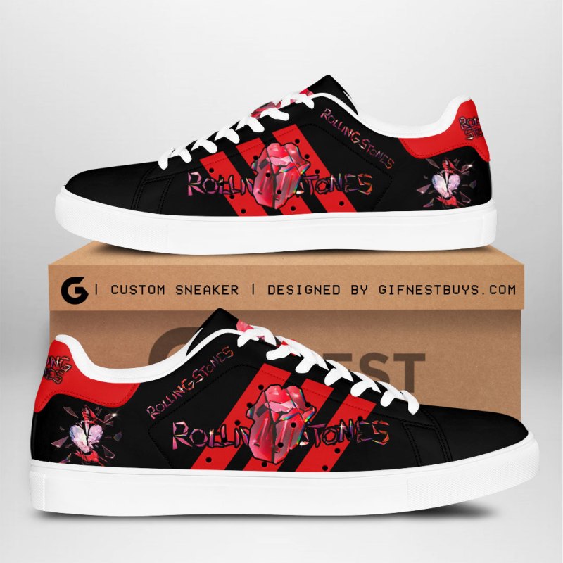 ANHNV4067 Stan Smith Shoes The Rolling Stones 01 The Rolling Stones Custom Stan Smith Shoes IFDDSS0002 Idea Fanatic