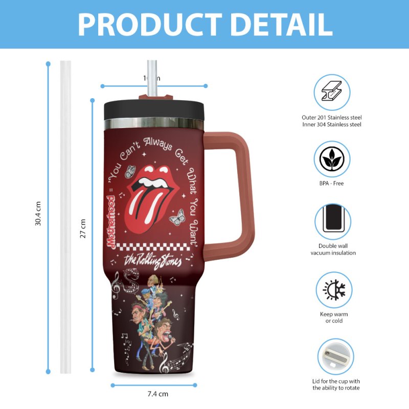 ANHNV4104 Stanley Tumbler The Rolling Stones 03 The Rolling Stones Personalized 40oz Stanley Tumbler IFDD40OZ0151 Idea Fanatic