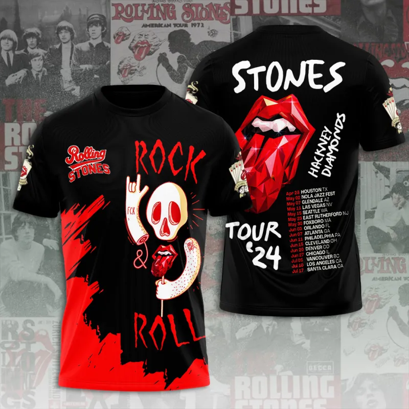 ANHNV4433 T shirt The Rolling Stones The Rolling Stones Combo 3D Apparels IFDDCLEC0064 Idea Fanatic