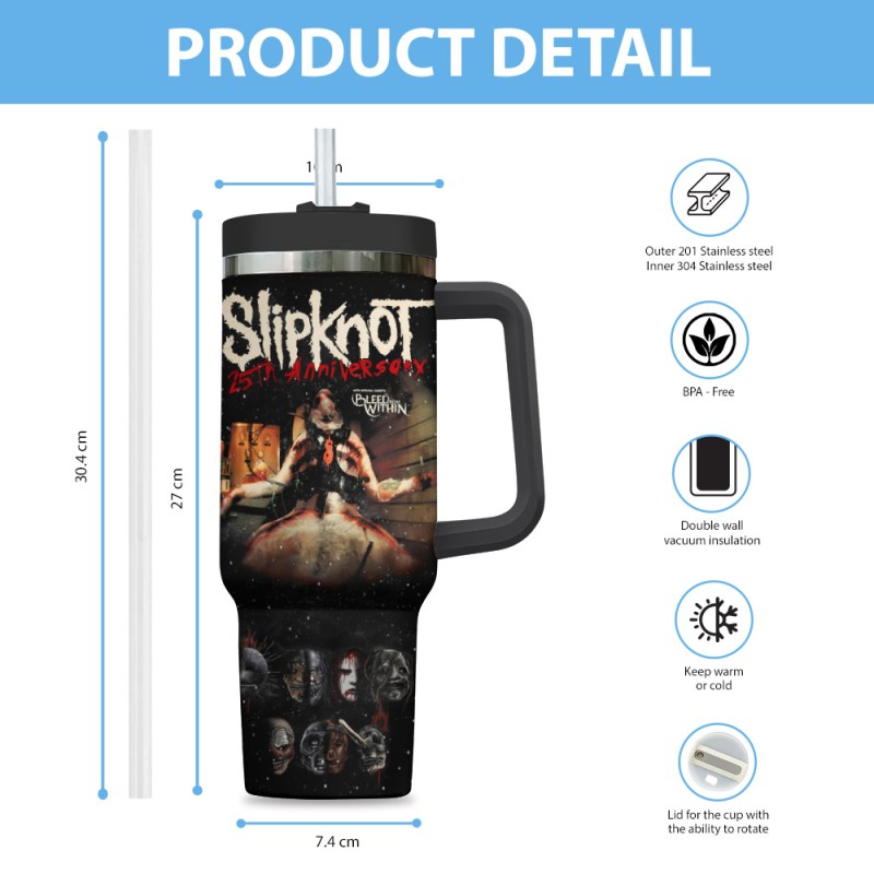 ANHNV4764 Stanley Tumbler Slipknot 03 Slipknot Personalized 40oz Stanley Tumbler IFDD40OZ0157 Idea Fanatic