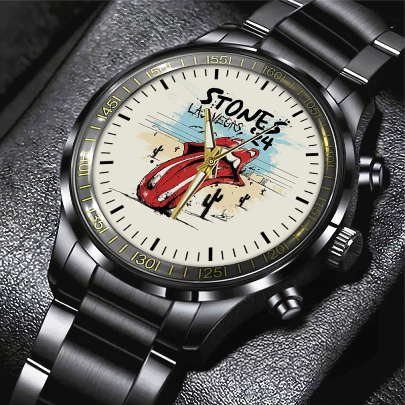 ANHNV4948 Black Stainless Steel Watch The Rolling Stones 01 The Rolling Stones Black Stainless Steel Watch IFDDWCH0008 Idea Fanatic