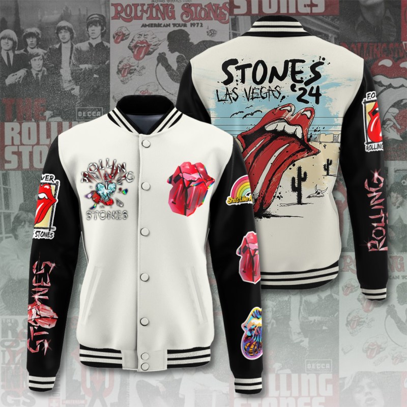 ANHNV5022 Varsity Jacket The Rolling Stones The Rolling Stones Premium Varsity Jacket IFDDVJK0011 Idea Fanatic