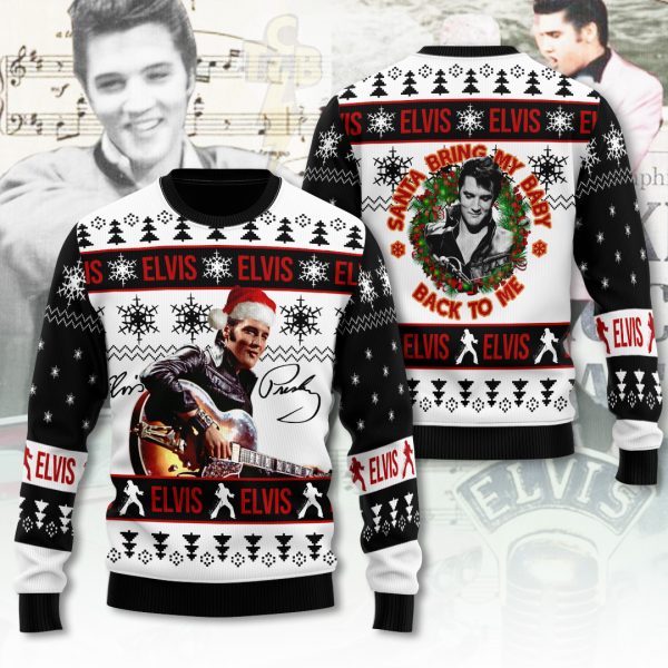 ANHNV5477 Ugly Sweater Elvis Presley 600x600 1 Elvis Presley Premium Ugly Christmas Sweater IFDDUSW0181 Idea Fanatic