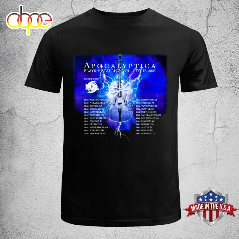 Apocalyptica Apocalyptica Plays Metallica Vol 2 US Tour 2024 Special Guest Nita Strauss Unisex T Shirt Apocalyptica Plays Metallica Vol. 2 U.S. Tour 2024 Special Guest Nita Strauss Unisex T-Shirt IDF181132 Idea Fanatic