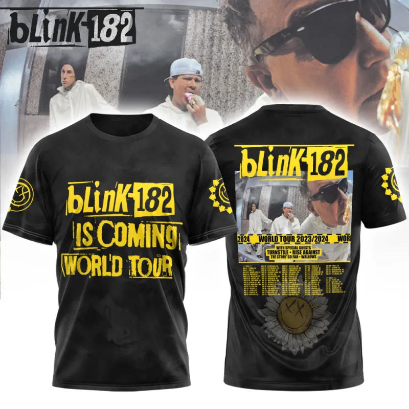 BLI200224LNQ11TTT mk1 Blink-182 World Tour 2024 Concert Shirt Hoodie BLI200224LNQ11TTT Idea Fanatic