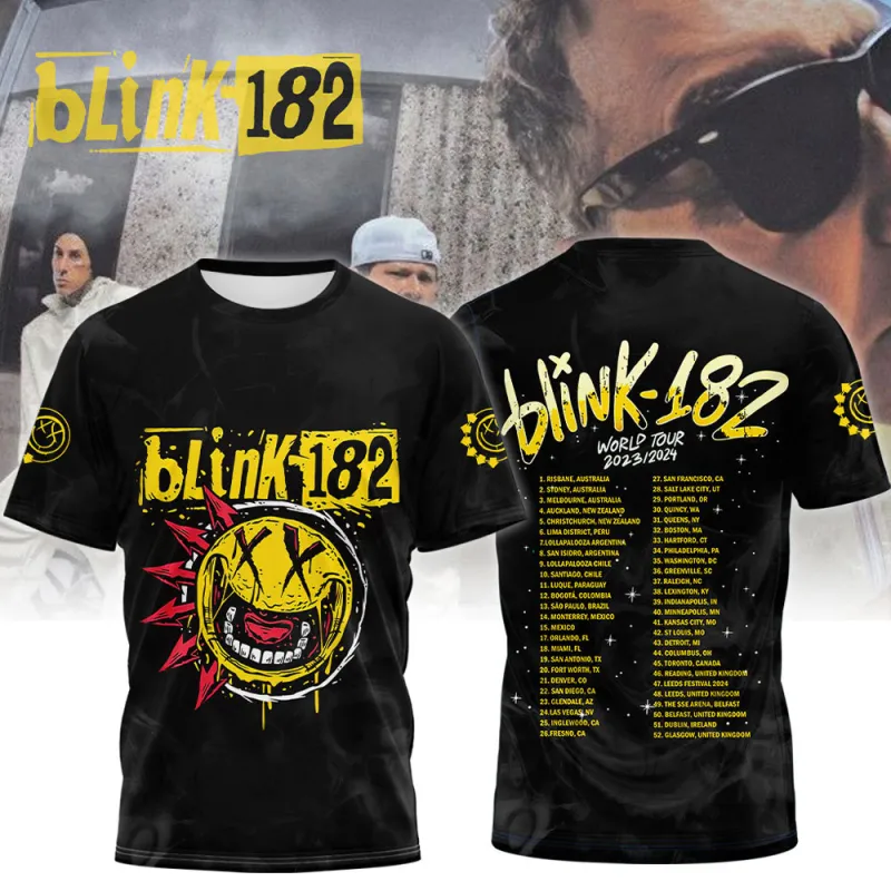 BLI200224LNQ4VKH Blink-182 World Tour 2024 Concert Shirt BLI200224LNQ4VKH Idea Fanatic