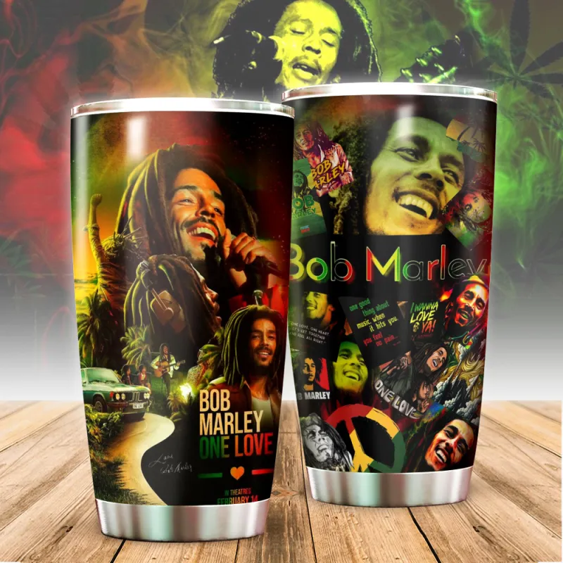 BM050324LNQ14TTT mk Bob Marley One Love Tumbler BM050324LNQ14TTT Idea Fanatic