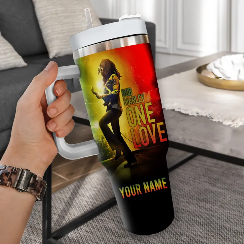 BM050324LNQ16DKD mk2 Bob Marley One Love Love The Life You Live Custom Stanley Tumbler BM050324LNQ16DKD Idea Fanatic