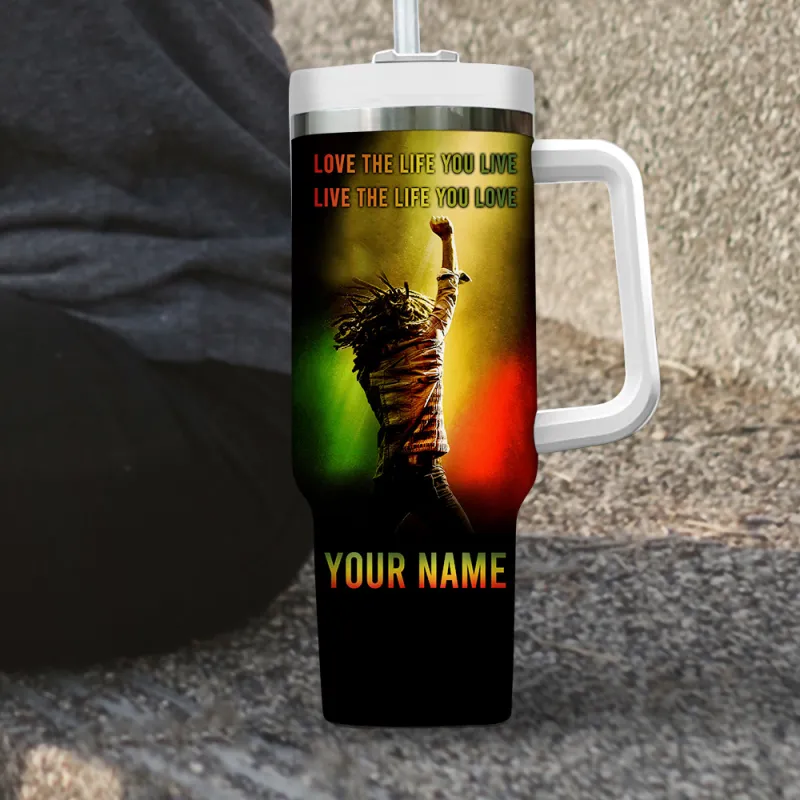 BM050324LNQ16DKD mk3 Bob Marley One Love Love The Life You Live Custom Stanley Tumbler BM050324LNQ16DKD Idea Fanatic