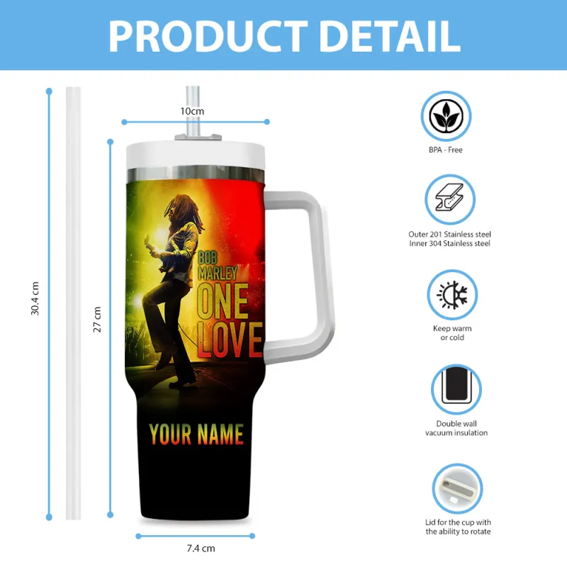 BM050324LNQ16DKD mk4 Bob Marley One Love Love The Life You Live Custom Stanley Tumbler BM050324LNQ16DKD Idea Fanatic