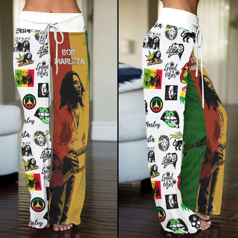 BM140324LNQ10VKH mk Bob Marley One Live High-Waisted Straight-Leg Trousers BM140324LNQ10VKH Idea Fanatic