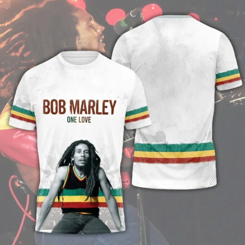 BML230324L58 mk Bob Marley 3D T-Shirt BML230324L58 Idea Fanatic