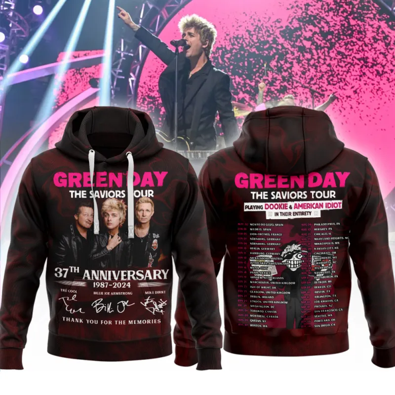 BS010424LNQ9TTT mk2 Green Day The Saviors Tour 2024 Hoodie Shirt BS010424LNQ9TTT Idea Fanatic