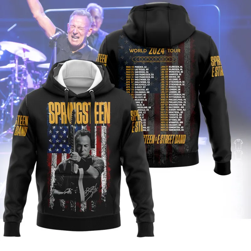 BS040424LNQ3DKD mk Bruce Springsteen E Street Band Tour US Flag Hoodie Shirt BS040424LNQ3DKD Idea Fanatic