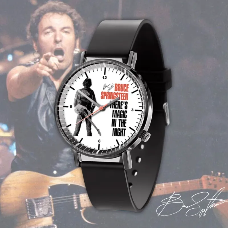 BST210324L41 mk Bruce Springsteen Black Leather Watch IDF946761 Idea Fanatic