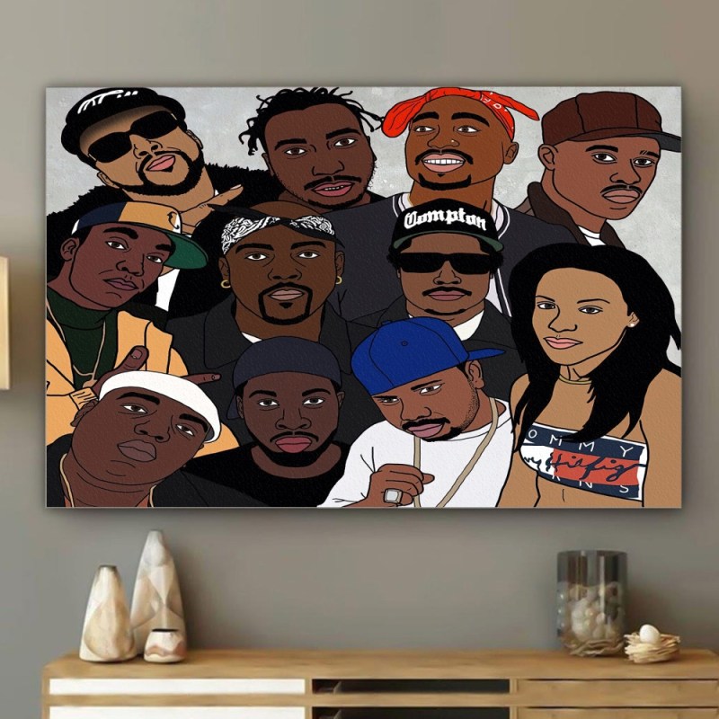 Black Rapper Hip Hop Singer Legends Poster Canvas Black Rapper Hip Hop Singer Legends Poster Canvas IDFCWA0205 Idea Fanatic