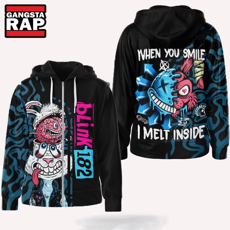 Blink 182 Music When You Smile I Melt Inside 3D Hoodie Blink-182 Music When You Smile I Melt Inside 3D Hoodie IFDDHD0247 Idea Fanatic