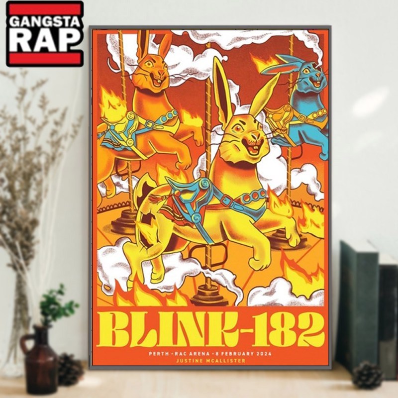 Blink 182 Perth Australia Show 2024 Tour Poster Canvas Art Blink-182 Perth Australia Show 2024 Tour Poster Canvas Art IDFCWA0073 Idea Fanatic