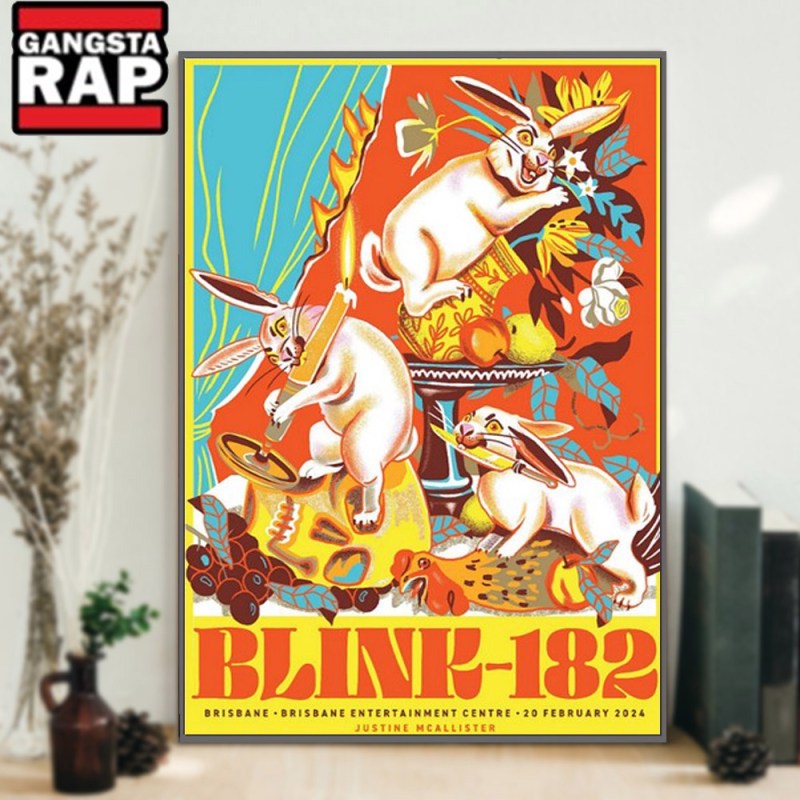 Blink 182 Tour 2024 Brisbane Australia Poster Canvas Art Blink-182 Tour 2024 Brisbane Australia Poster Canvas Art IDFCWA0070 Idea Fanatic