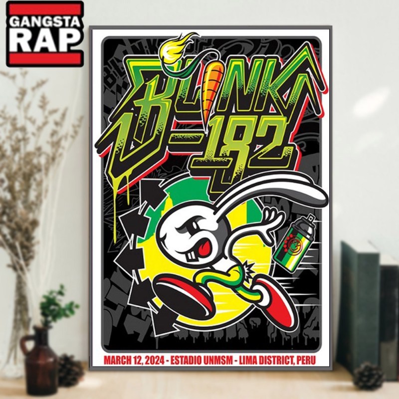 Blink 182 Tour 2024 Estadio UNMSM Poster Canvas Blink-182 Tour 2024 Estadio UNMSM Poster Canvas IDFCWA0067 Idea Fanatic