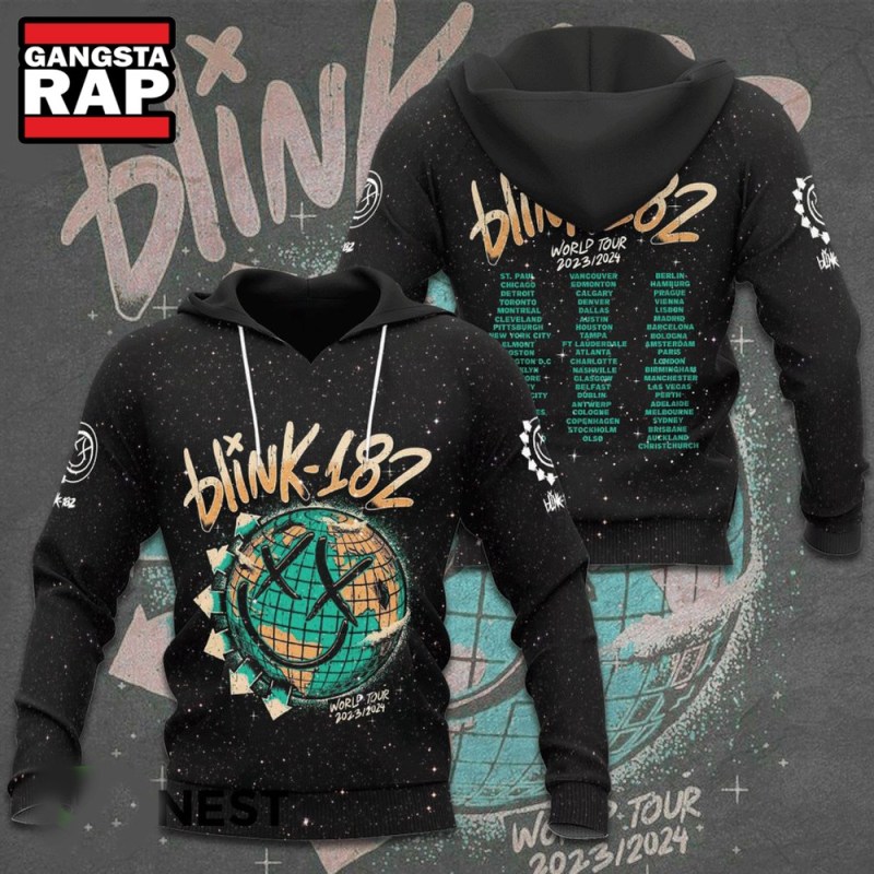 Blink 182 World Tour 2023 2024 Schedule 3D Hoodie Blink-182 World Tour Schedule 3D Hoodie IFDDHD0246 Idea Fanatic