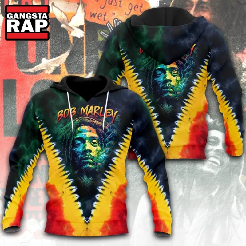 Bob Marley All Over Print Hoodie Bob Marley All Over Print Hoodie IFDDHD0151 Idea Fanatic