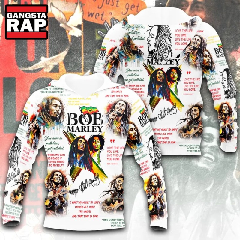 Bob Marley Graphics Design Signature Hoodie Shirt Bob Marley Graphics Design Signature Hoodie Shirt IFDDHD0149 Idea Fanatic