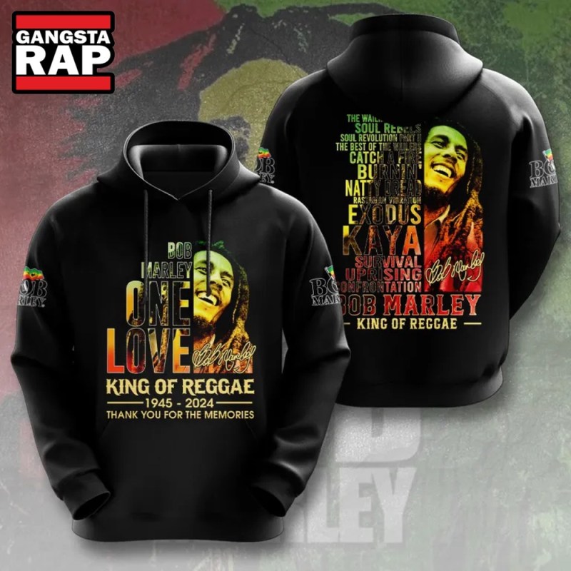 Bob Marley King Of Reggae 1945 2024 Thank You For The Memories Hoodie Bob Marley King Of Reggae 1945-2024 Thank You For The Memories Hoodie IFDDHD0145 Idea Fanatic