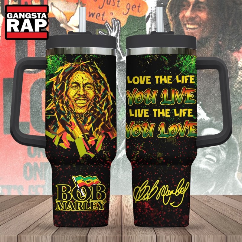 Bob Marley Love The Life Stanley Tumbler 40oz Bob Marley Love The Life Stanley Tumbler 40oz IFDD40OZ0075 Idea Fanatic