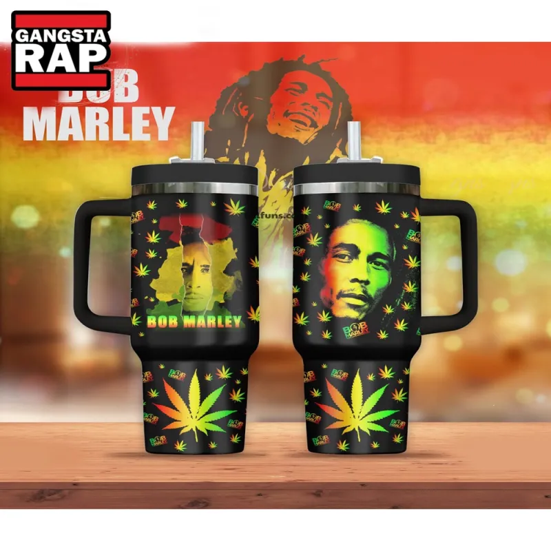 Bob Marley Music Graphics Stanley Tumbler 40oz Bob Marley Music Graphics Stanley Tumbler 40oz IFDD40OZ0073 Idea Fanatic